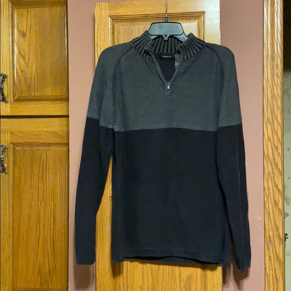 Men’s Claiborne quarterzip cotton sweater